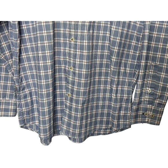 Lucky Brand Blue Plaid Slim Fit Long Sleeve Button Down Shirt Large 16 32/33 - Picture 4 of 7